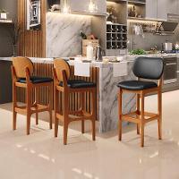 Banqueta Alta Para Cozinha Madeira Fixa Betta L02 Imbuia Couríssimo Preto - Lyam Decor - 6