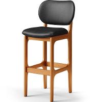 Kit 03 Banquetas Alta Para Cozinha Madeira Fixa Betta L02 Imbuia Couríssimo Preto - Lyam Decor - 6