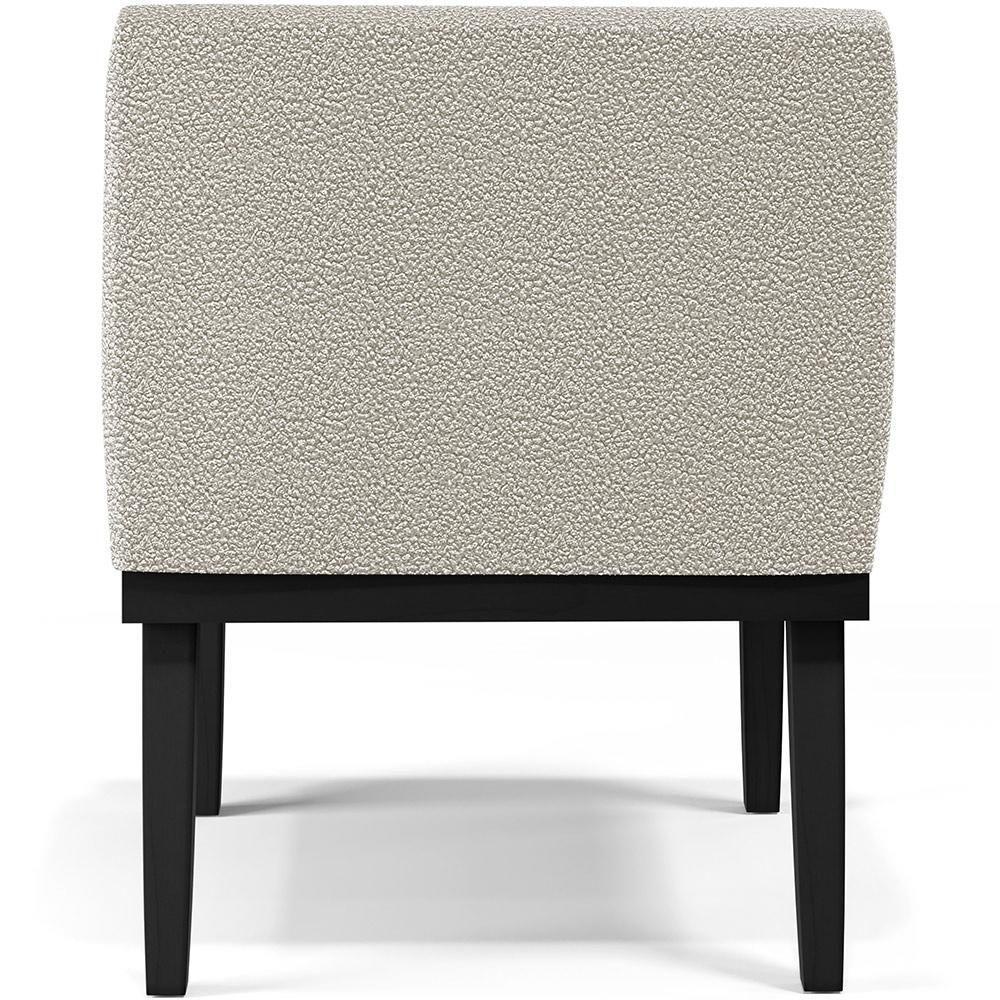 Kit 04 Poltronas Decorativas Sala De Estar Base Preto Beatriz W01 Bouclê Creme - Lyam Decor - 6