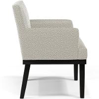 Kit 04 Poltronas Decorativas Sala De Estar Base Preto Beatriz W01 Bouclê Creme - Lyam Decor - 3