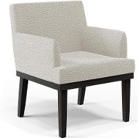 Kit 04 Poltronas Decorativas Sala De Estar Base Preto Beatriz W01 Bouclê Creme - Lyam Decor - 9