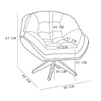 Kit 02 Poltronas Chicago Giratória Veludo Marrom Base De Madeira - 2