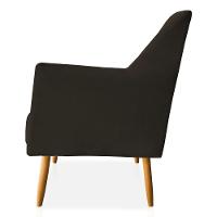 Kit 02 Poltronas Decorativa Julia Veludo Marrom Pés Palito Castanho - 2