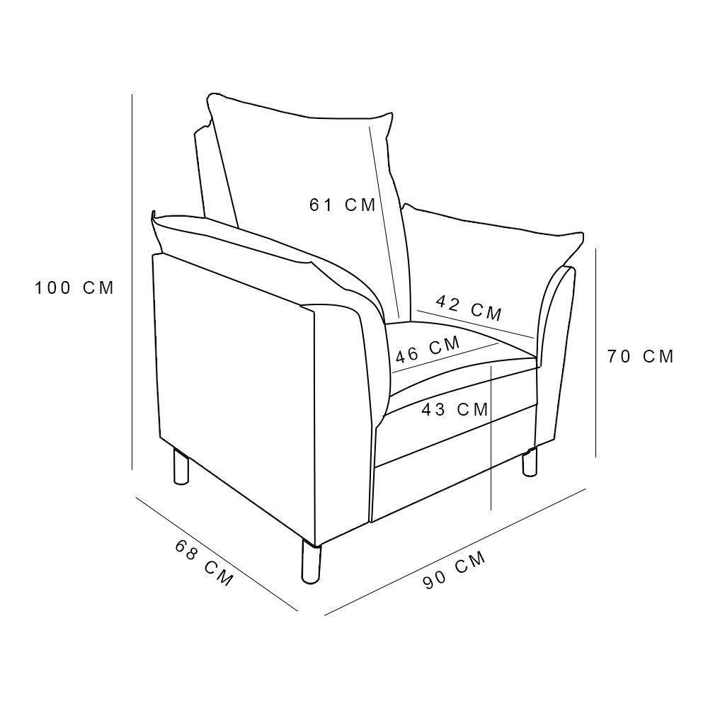Poltrona De Amamentação Com Puff Laura Suede - Pallazio Cor Bege - 2
