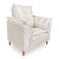 Poltrona De Amamentação Com Puff Laura Suede - Pallazio Cor Bege - 6