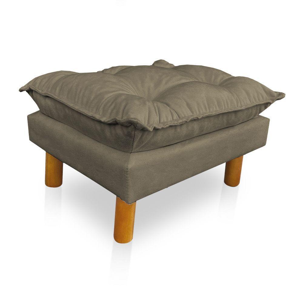 Poltrona De Amamentação Com Puff Laura Suede - Pallazio Cor Cappuccino - 4