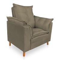 Poltrona De Amamentação Com Puff Laura Suede - Pallazio Cor Cappuccino - 6