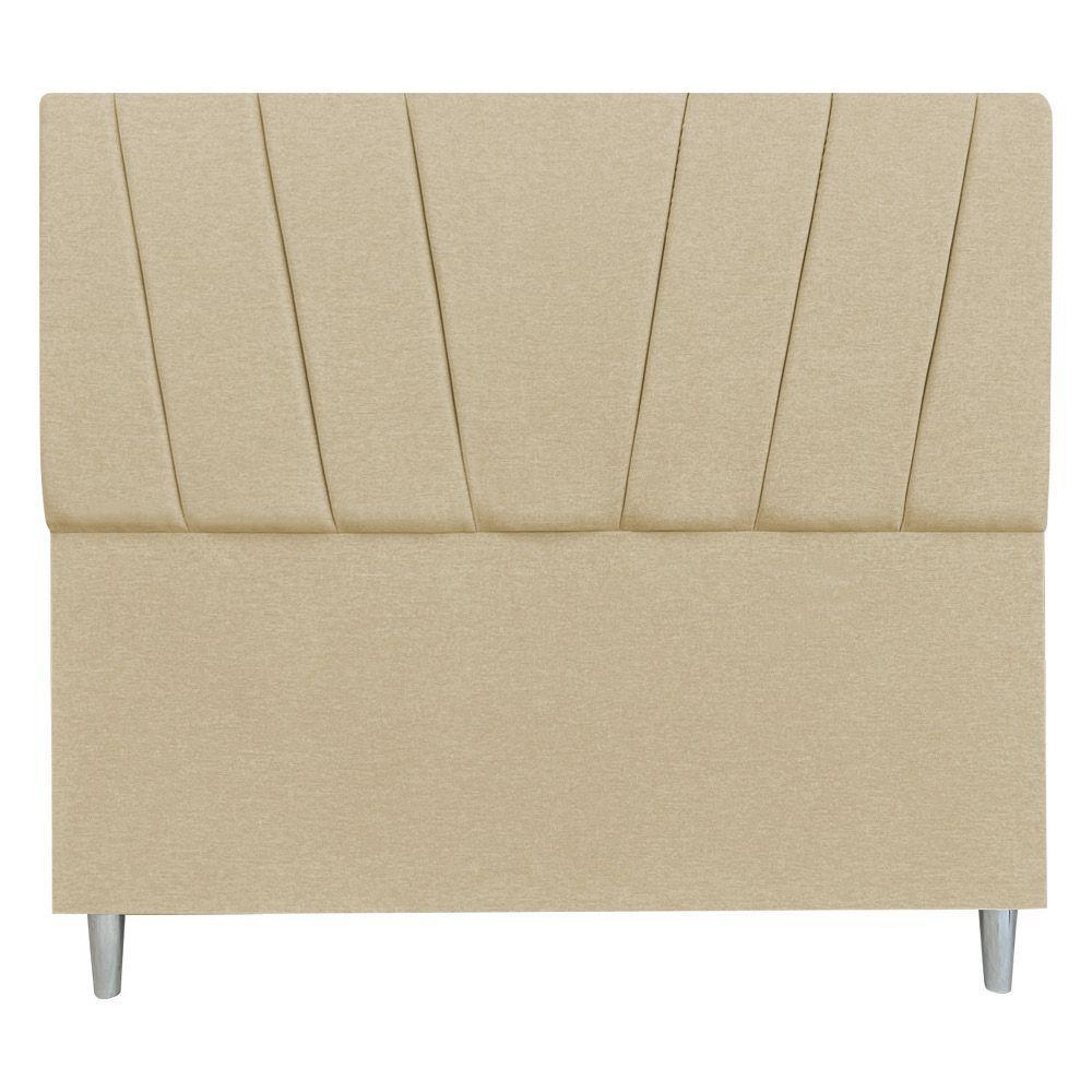 Cabeceira Casal 1,40m Italia Linho - Pallazio Cor Dourado - 3