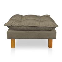 Poltrona De Amamentação Com Puff Laura Suede Cappuccino - Pallazio - 3