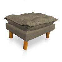 Poltrona De Amamentação Com Puff Laura Suede Cappuccino - Pallazio