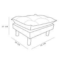 Poltrona De Amamentação Com Puff Laura Veludo Marrom - 5