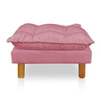 Poltrona De Amamentação Com Puff Laura Suede - Pallazio Cor Rosa - 3