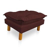 Poltrona De Amamentação Com Puff Laura Suede - Pallazio Cor Marsala