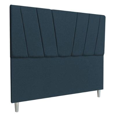 Cabeceira King 1,95m Italia Veludo Azul Marinho