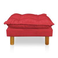 Poltrona De Amamentação Com Puff Laura Suede Vermelho - Pallazio - 3