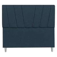 Cabeceira Solteiro 0,90m Italia Veludo Azul Marinho - 2