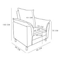 Poltrona De Amamentação Com Puff Laura Suede - Pallazio Cor Grafite - 2