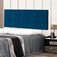 Cabeceira Painel Solteiro 0,90m Roma Suede Azul Marinho - 2
