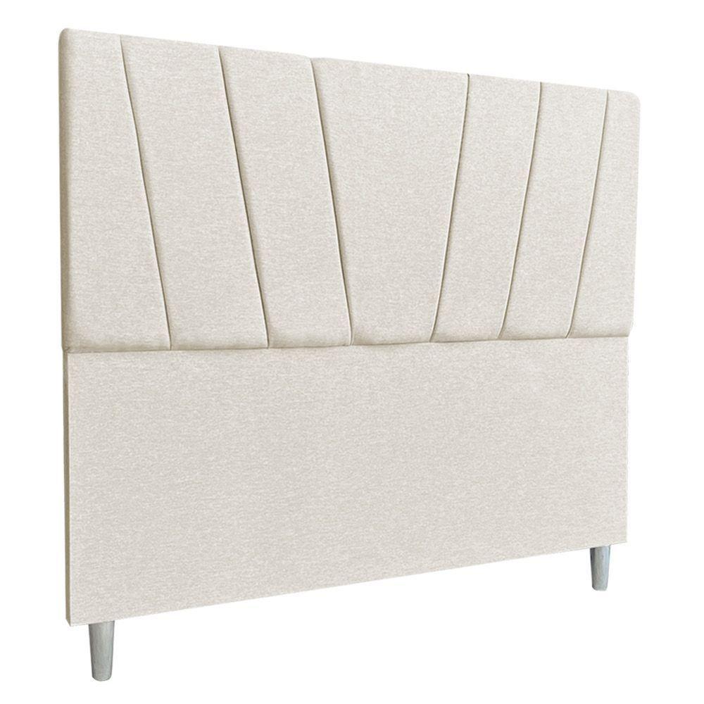 Cabeceira Casal 1,40m Italia Linho Bege - Pallazio - 1