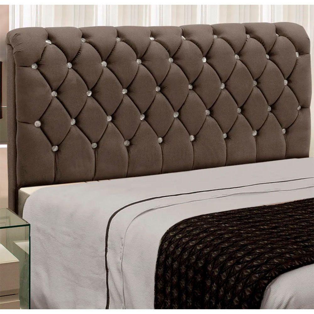 Cabeceira Fernanda 1,95 King Size Shop Das Cabeceiras Marrom Chocolate - 3