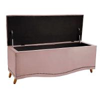 Conjunto Cabeceira E Calçadeira Holanda Shop Das Cabeceiras Rose - 2