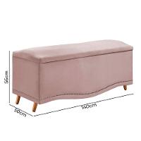 Conjunto Cabeceira E Calçadeira Holanda Shop Das Cabeceiras Rose - 6