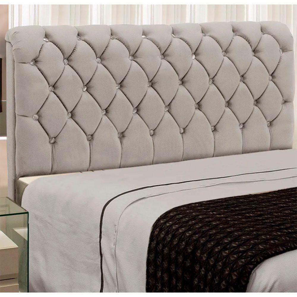 Cabeceira Fernanda 1,95 King Size Shop Das Cabeceiras Bege Marfim - 2