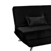 Sofá Cama Dubai 3 Lugares Veludo Turkay Shop Das Cabeceiras Black - 3