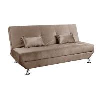 Sofá Cama Dubai 3 Lugares Veludo Turkay Shop Das Cabeceiras Castor - 1