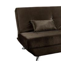 Sofá Cama Dubai 3 Lugares Veludo Turkay Shop Das Cabeceiras Chocolate - 2