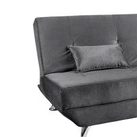 Sofá Cama Dubai 3 Lugares Veludo Turkay Shop Das Cabeceiras Chumbo - 2