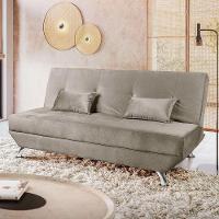 Sofá Cama Dubai 3 Lugares Veludo Turkay Shop Das Cabeceiras Marfim - 4