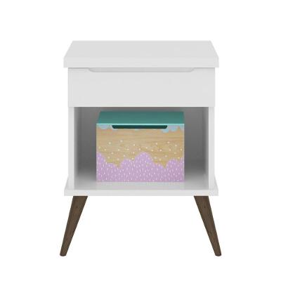 Mesa De Cabeceira Infantil Com 1 Gaveta Melinda Branco