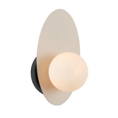 Arandela Ibira Preto E Dourado 1xg9 - Bella Iluminação