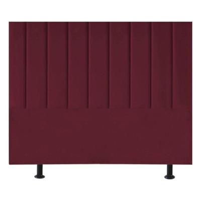 Cabeceira Estofada Cama Box King 195 Cm Marina Suede bordô
