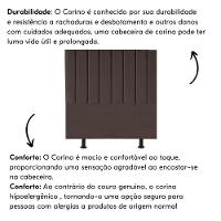 Cabeceira Estofada De Cama Casal Box 140 Cm Taís Corino marrom - 2