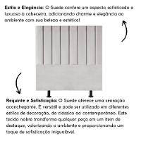 Cabeceira Estofada Cama Box Solteiro 90 Cm Maisa Suede cinza Claro - 3