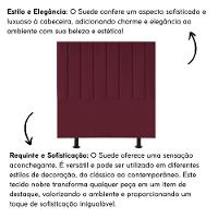 Cabeceira De Cama Solteiro Box 100 Cm Maisa Suede bordô - 3