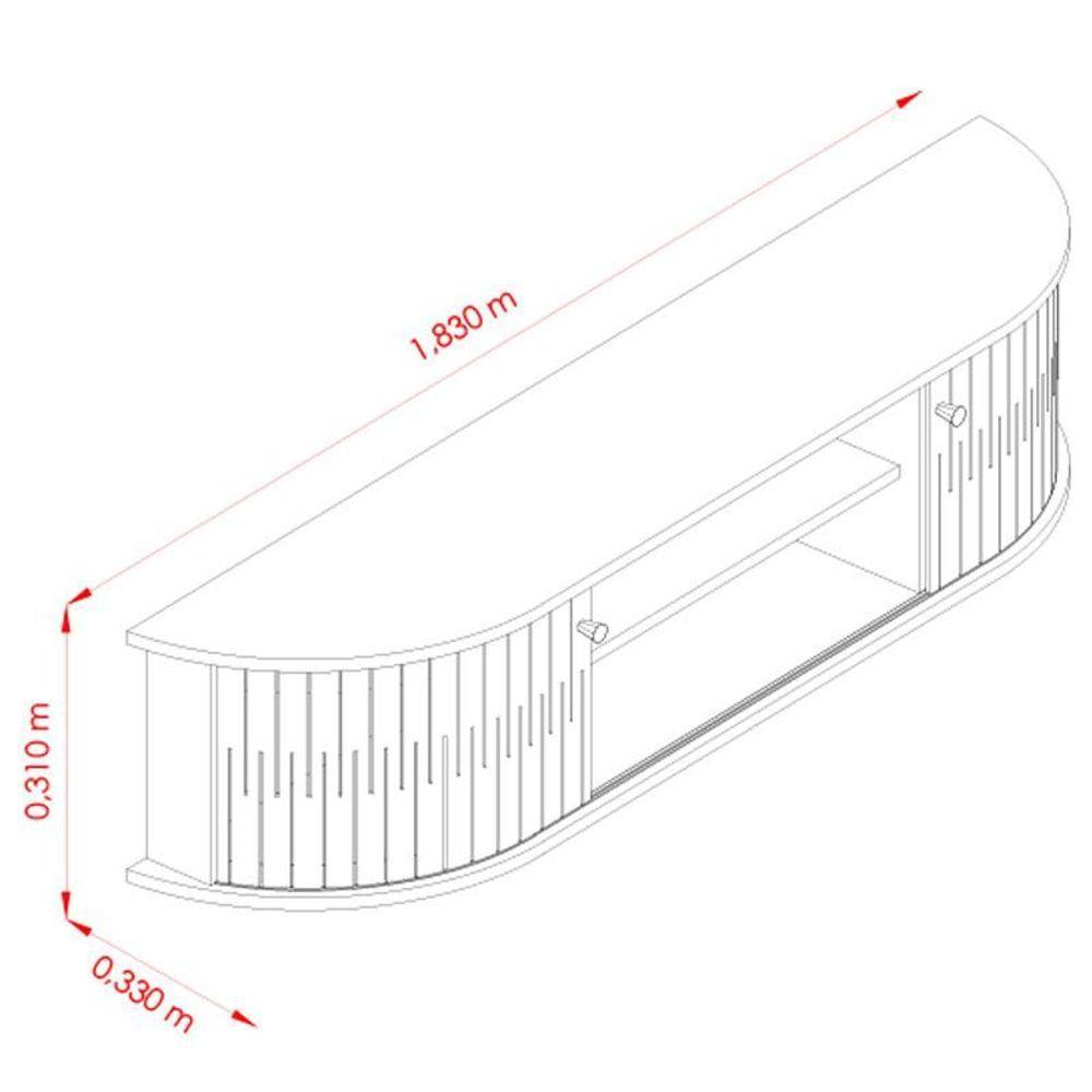 Rack Bancada Suspensa Algarve Calacata Off White - Madetec - 3