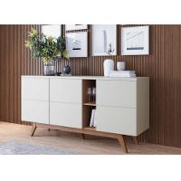 Aparador Buffet Noronha Off White Matte Freijó - Colibri - 2