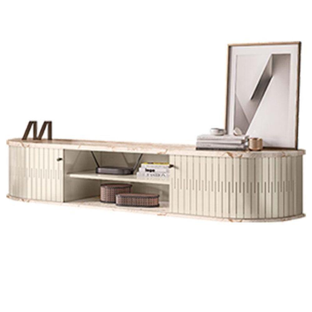 Rack Bancada Suspensa Algarve Com Mesa De Centro Indianápolis Calacata Off White - Madetec - 7