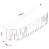 Rack Bancada Suspensa Algarve Com Mesa De Centro Indianápolis Calacata Off White - Madetec - 5