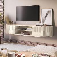 Rack Bancada Suspensa Algarve Com Mesa De Centro Indianápolis Calacata Off White - Madetec - 9