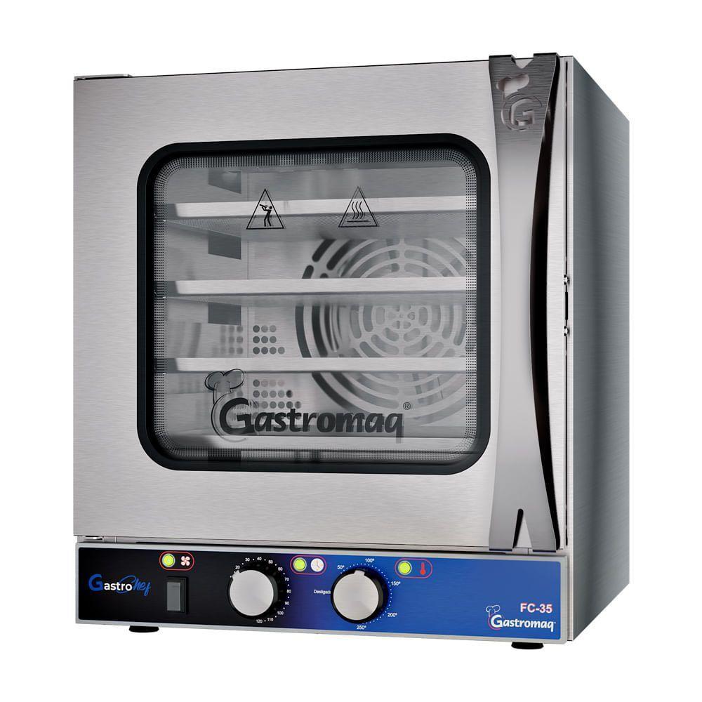 Forno Convector Gastrochef Analógico Fc35a Gastromaq Forno Convecção 35x35 Inox 220v - 1