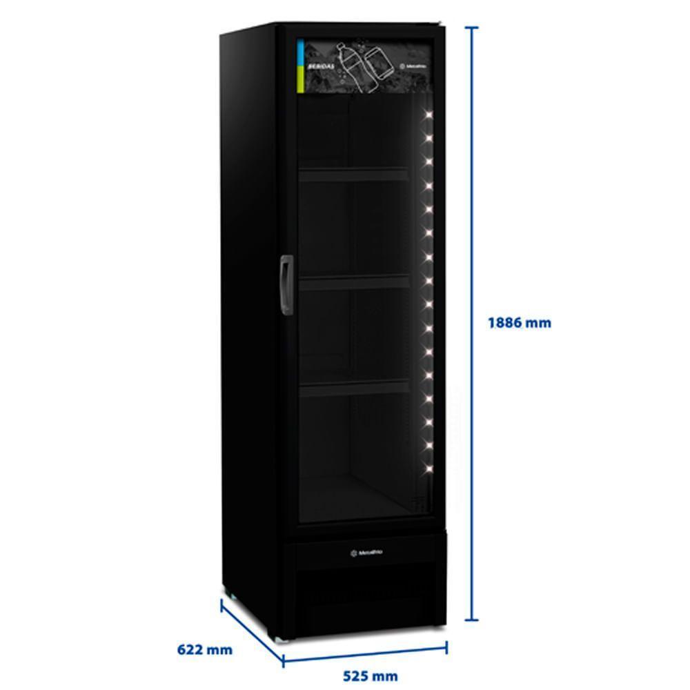 Expositor De Bebidas Slim Vertical All Black Vb28rh Metalfrio Refrigerador 343 Litros Preto 220v - 3
