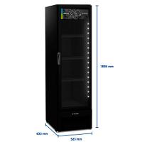 Expositor De Bebidas Slim Vertical All Black Vb28rh Metalfrio Refrigerador 343 Litros Preto 220v - 3