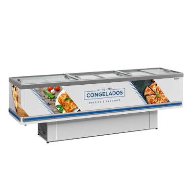 Ilha Vidro Reto Gesv290r Gelopar Ilha 2,89m Vidro Reto Branca Adesivada 110v