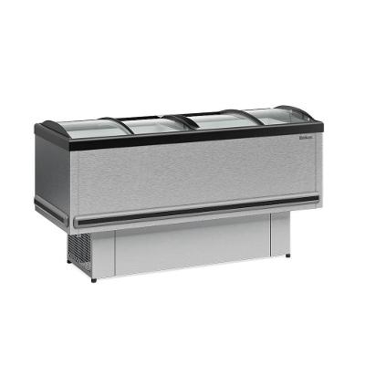 Ilha Vidro Curvo Gesv190cti Gelopar Ilha Para Congelados 1,89m Vidro Curvo Tipo Inox 220v