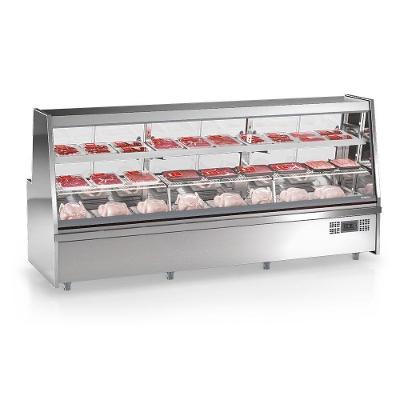 Balcão De Frios E Avícola Grta300 Gelopar Expositor De Carnes Inox 3mt 220v