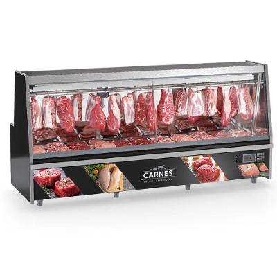 Balcão Frigorifico Turino Com Depósito Gats300d Gelopar Expositor De Carnes Preto 220v
